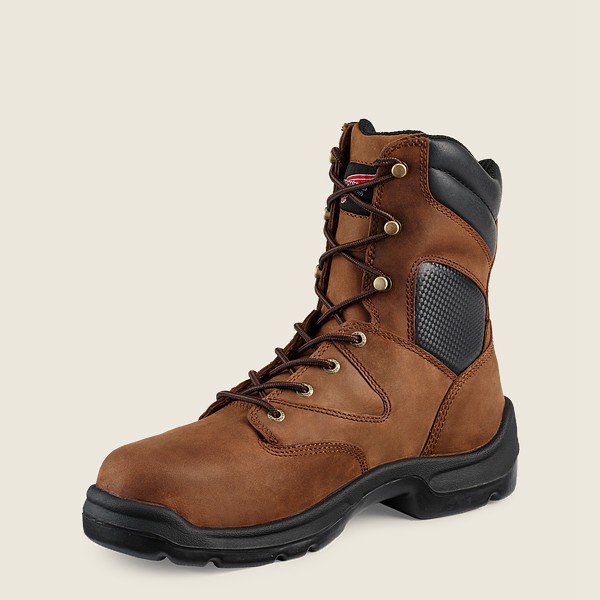 Red Wing Safety Boots Flexbond - 8-inch Toe Metguard - Brown - Mens TZM542680